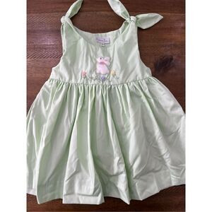 Easter dress 🐣🐇🌷 - Girls Green Easter dress with bunny design - Size 24 month